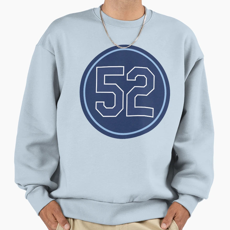 Chaz Roe 52 Jersey Number Sweatshirt - Casual Everyday Wear Men Women - T-Shirt, Sweatshirt, Hoodie
