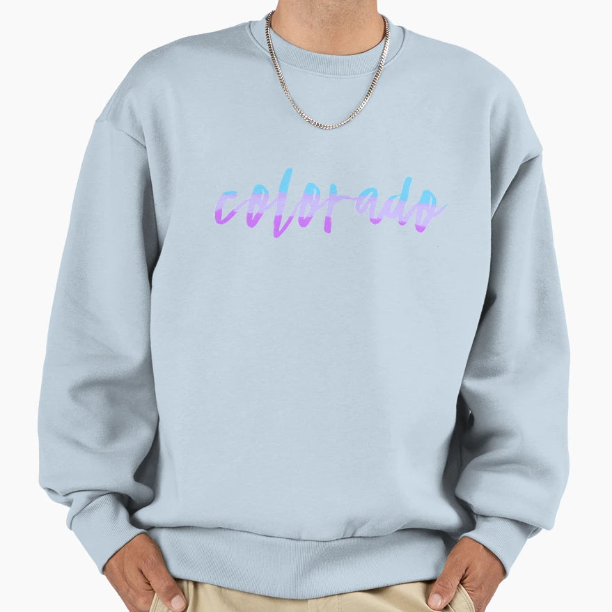 Dusk Theme Colorado Handwritten Sweatshirt - Aesthetic Graphic Unisex - T-Shirt, Sweatshirt, Hoodie