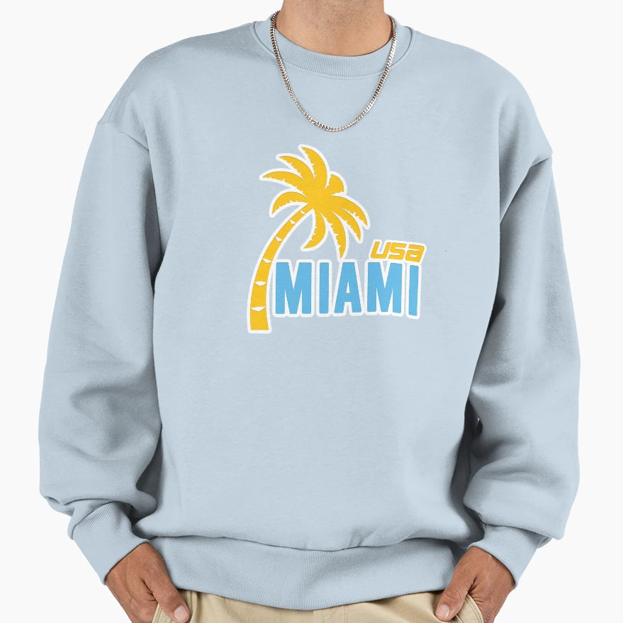 Miami Usa Sweatshirt - Unique Graphic for Adults - T-Shirt, Sweatshirt, Hoodie