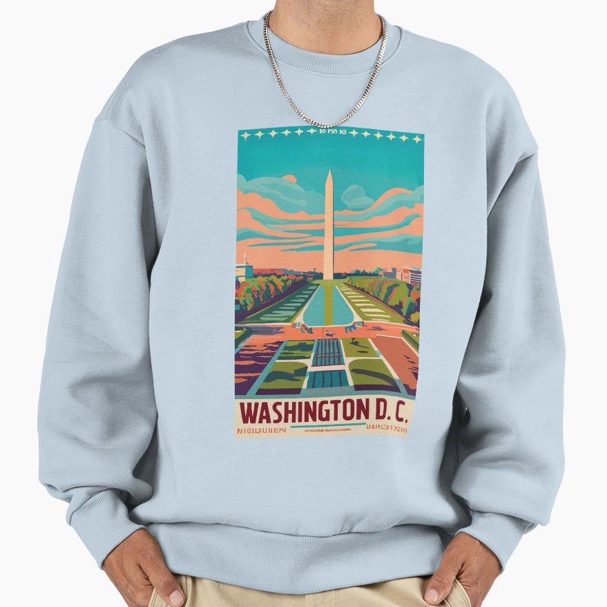 Travel Art Washington Dc Us Sweatshirt - Novelty Apparel Unisex - T-Shirt, Sweatshirt, Hoodie
