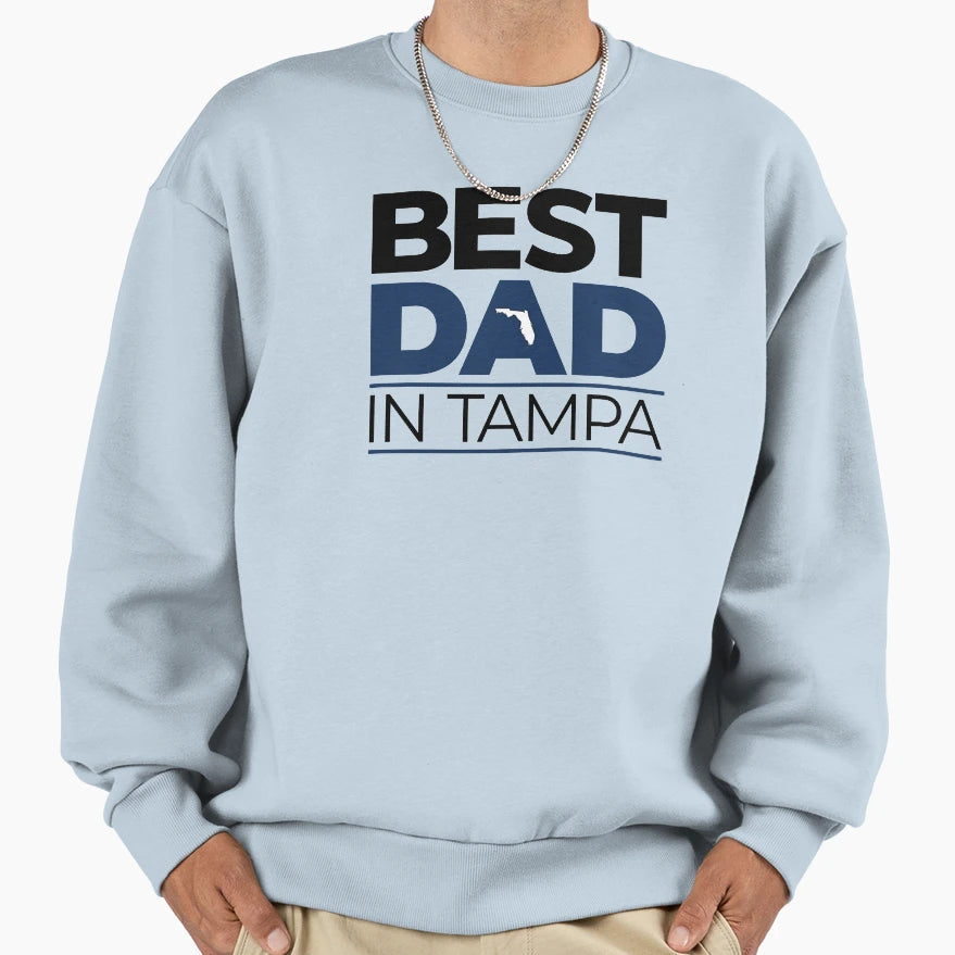 Best Dad Tampa Sweatshirt - Custom Art Print for Adults - T-Shirt, Sweatshirt, Hoodie