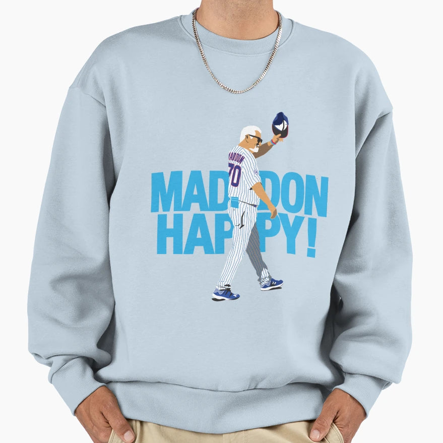 Maddonhappy Wavetype Sweatshirt - Unique Graphic Unisex - T-Shirt, Sweatshirt, Hoodie