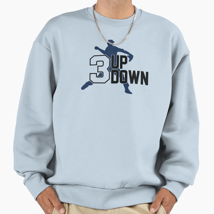 3 Up 3 Down Baseball Pitching Sweatshirt - Custom Art Print Men Women - T-Shirt, Sweatshirt, Hoodie