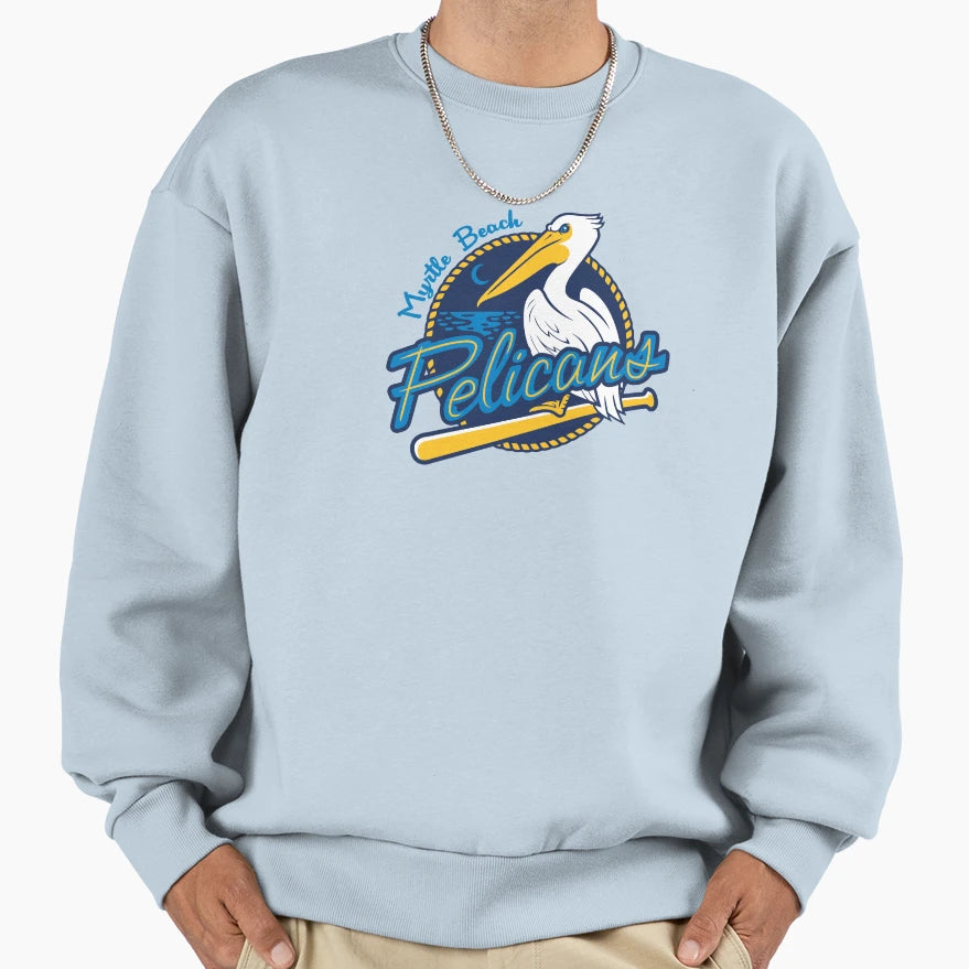 Myrtle Pelicans Logo Sweatshirt - Minimalist Print for Adults - T-Shirt, Sweatshirt, Hoodie