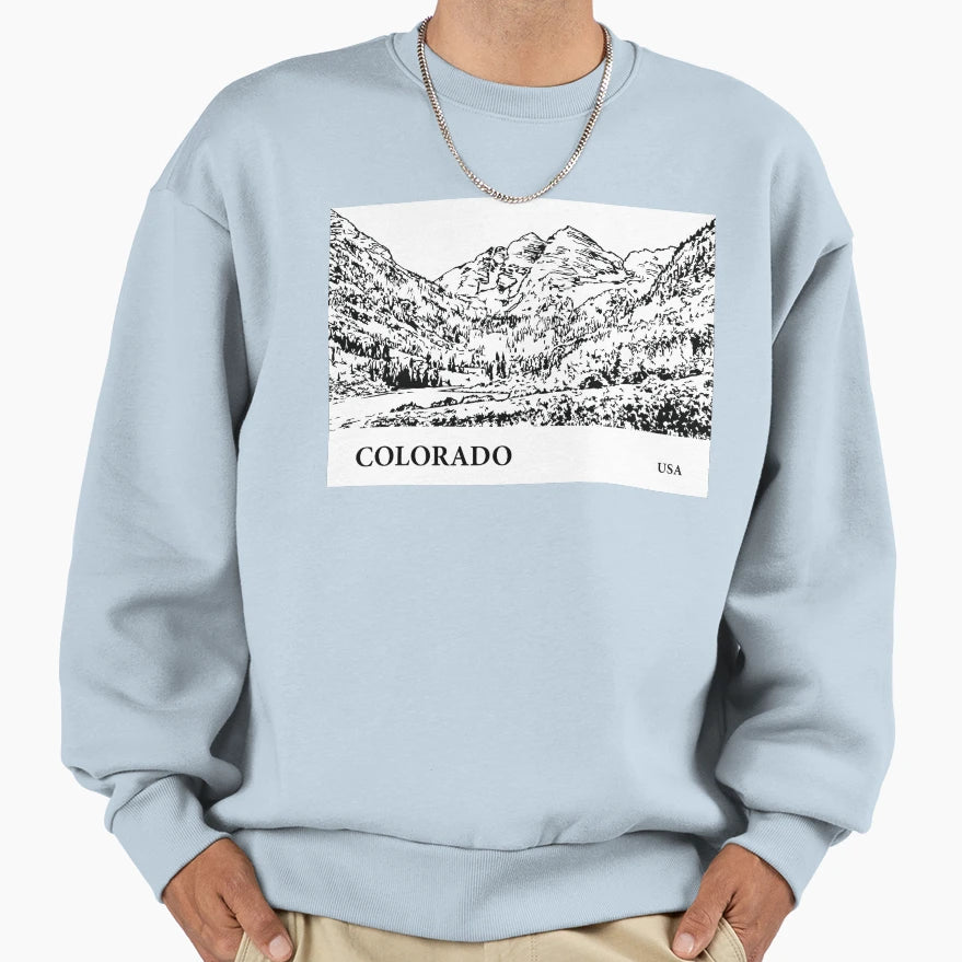 Colorado Usa Sweatshirt - Graphic Print for Adults - T-Shirt, Sweatshirt, Hoodie