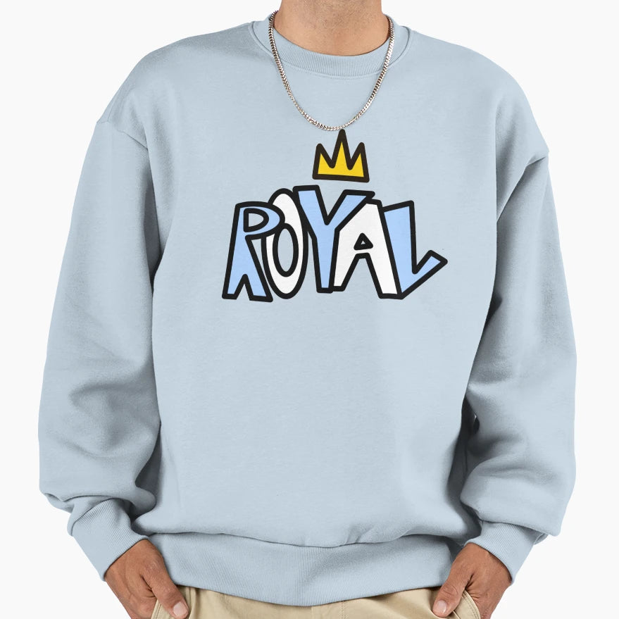 Royal Lettering Sweatshirt - Casual Everyday Wear Men Women - T-Shirt, Sweatshirt, Hoodie