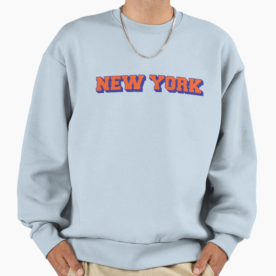 New York Block Text Sweatshirt - Unique Graphic for Adults - T-Shirt, Sweatshirt, Hoodie
