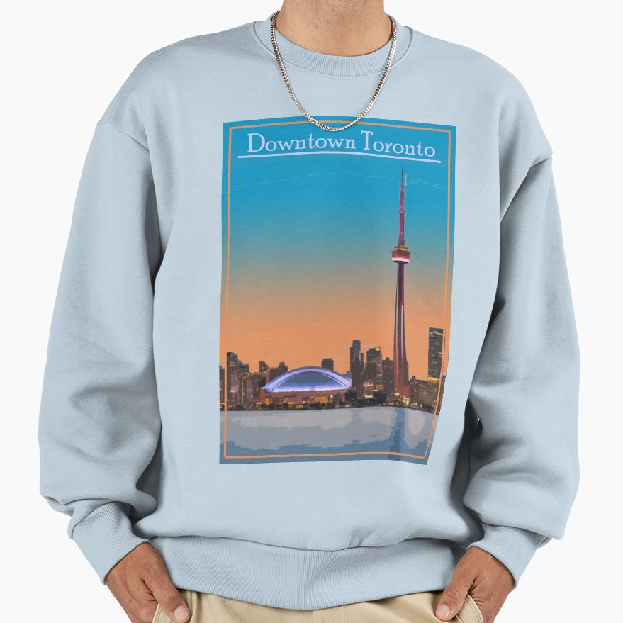 Downtown Toronto Sweatshirt - Custom Art Print Men Women - T-Shirt, Sweatshirt, Hoodie