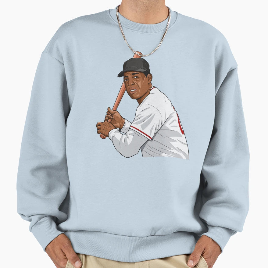 Willie Mays Sweatshirt - Aesthetic Graphic for Adults - T-Shirt, Sweatshirt, Hoodie