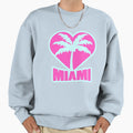Miami Usa Palm Trees Beach Sun Sweatshirt - Unique Graphic Men Women - T-Shirt, Sweatshirt, Hoodie