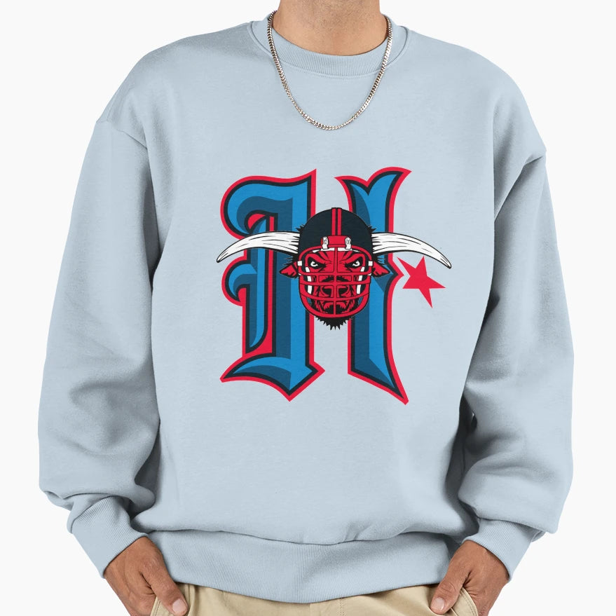 Texans Head Sweatshirt - Fun Novelty Design Men Women - T-Shirt, Sweatshirt, Hoodie