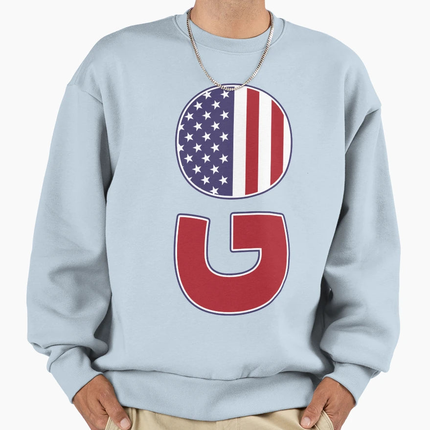 Go Usa Bg Blue Sweatshirt - Aesthetic Graphic Unisex - T-Shirt, Sweatshirt, Hoodie