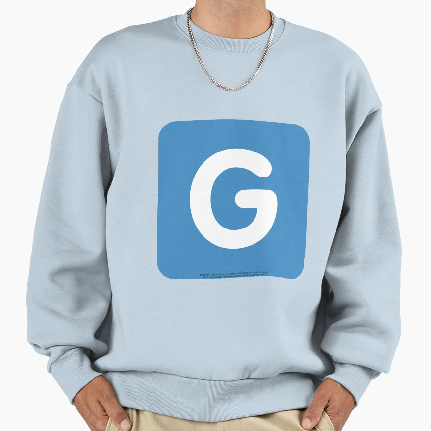 Letter G Emoji Sweatshirt - Minimalist Print Unisex - T-Shirt, Sweatshirt, Hoodie