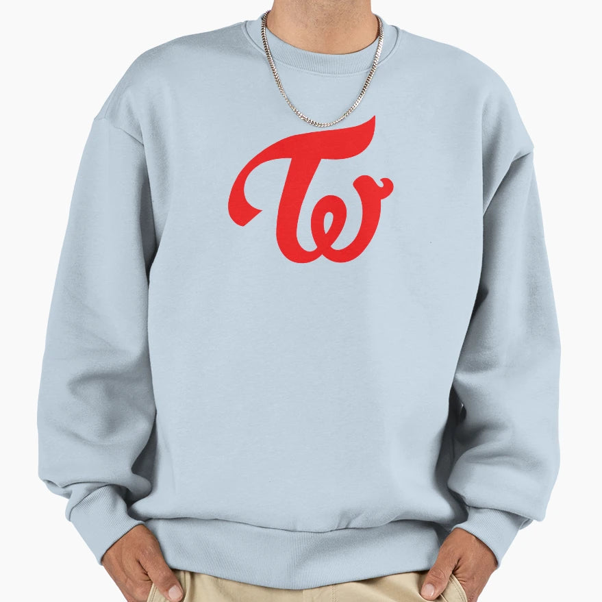 Twice Red Logo Icon Sweatshirt - Casual Everyday Wear for Adults - T-Shirt, Sweatshirt, Hoodie