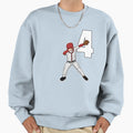 Dabbing Baseball Player Catcher Sweatshirt - Minimalist Print for Adults - T-Shirt, Sweatshirt, Hoodie