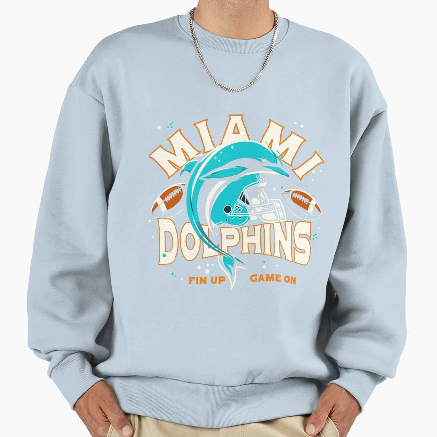 Art Miami Dolphins Sweatshirt - Novelty Apparel Unisex - T-Shirt, Sweatshirt, Hoodie