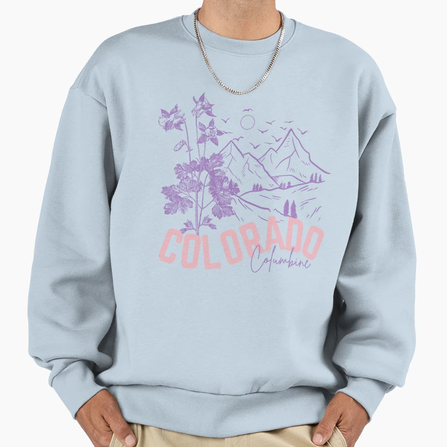 Colorado Columbine State Flower T-Shirt - Streetwear Style for Adults - T-Shirt, Sweatshirt, Hoodie