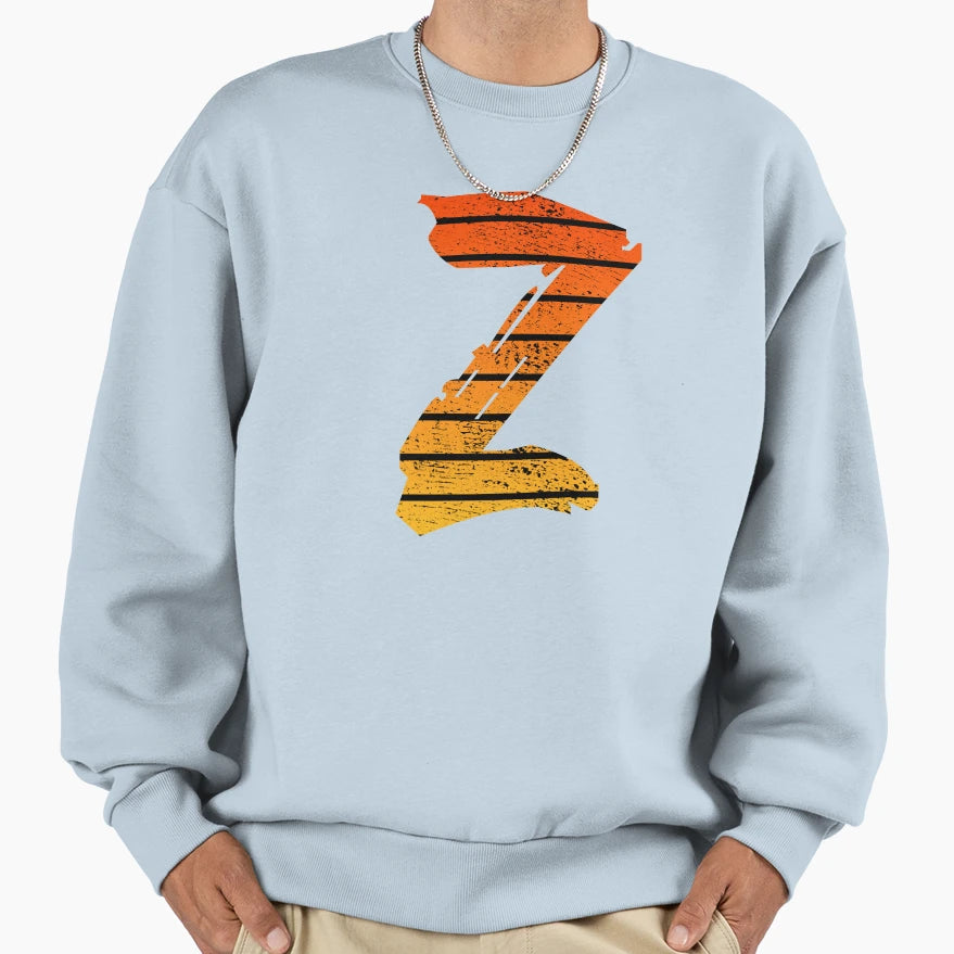 Letter Z Initials Sweatshirt - Unique Graphic Unisex - T-Shirt, Sweatshirt, Hoodie