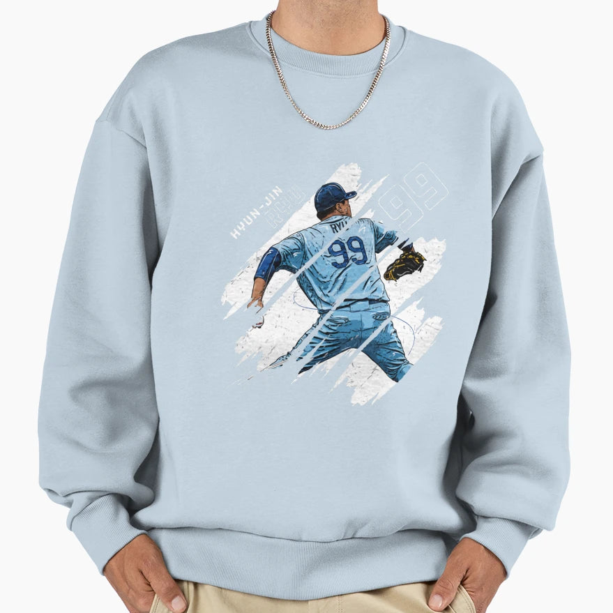 Hyun Jin Ryu Stripes Sweatshirt - Graphic Print Unisex - T-Shirt, Sweatshirt, Hoodie