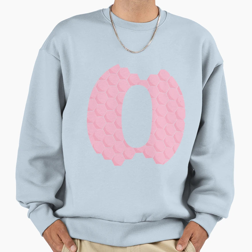 Bubblegum Designed Letter O Sweatshirt - Graphic Print for Adults - T-Shirt, Sweatshirt, Hoodie