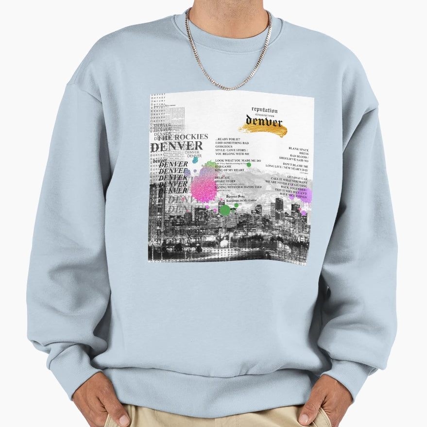 Rep Setlist Denver 5 25 18 Sweatshirt - Aesthetic Graphic Unisex - T-Shirt, Sweatshirt, Hoodie