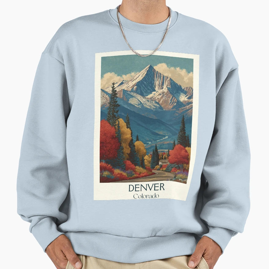 Denver Colorado Travel Mile High Sweatshirt - Fun Novelty Design Unisex - T-Shirt, Sweatshirt, Hoodie