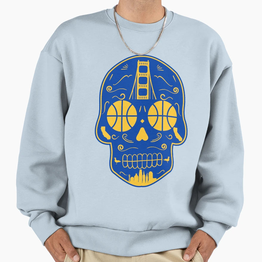 Golden State Sugar Skull Sweatshirt - Trendy Graphic Unisex - T-Shirt, Sweatshirt, Hoodie