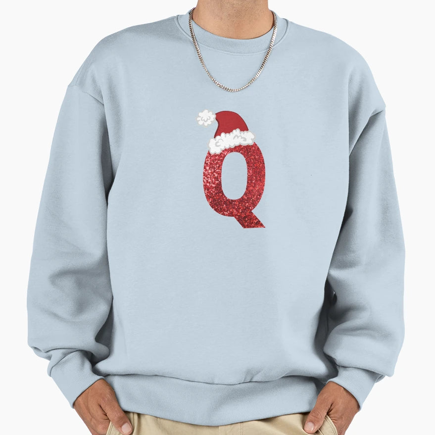 Sparkly Letter Q Sweatshirt - Novelty Apparel Men Women - T-Shirt, Sweatshirt, Hoodie