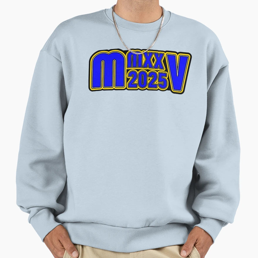 2025 Mmxxv Roman Numerals Blue Sweatshirt - Aesthetic Graphic Men Women - T-Shirt, Sweatshirt, Hoodie