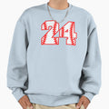 Baseball Number 24 Sweatshirt - Trendy Graphic for Adults - T-Shirt, Sweatshirt, Hoodie
