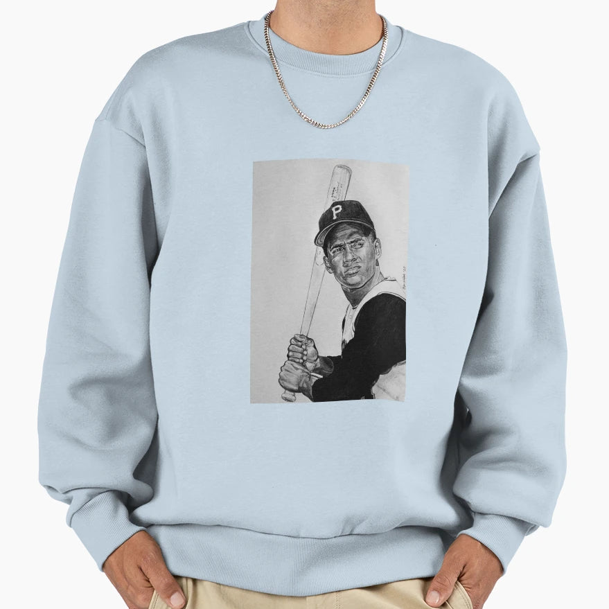 Roberto Clemente Sweatshirt - Minimalist Print Men Women - T-Shirt, Sweatshirt, Hoodie