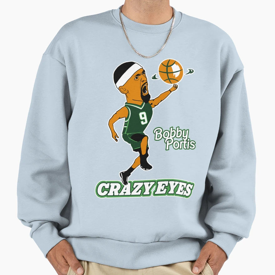 Crazy Eyes Bobby Portis Milwaukee Sweatshirt - Graphic Print for Adults - T-Shirt, Sweatshirt, Hoodie