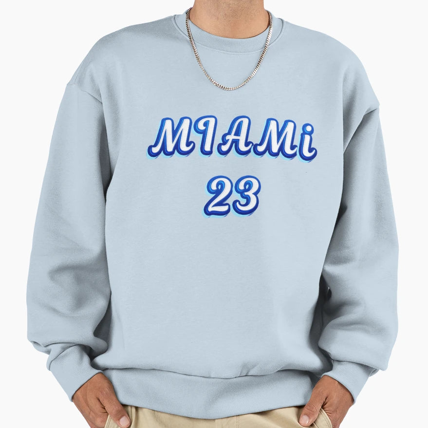 Miami 23 Sweatshirt - Trendy Graphic Unisex - T-Shirt, Sweatshirt, Hoodie