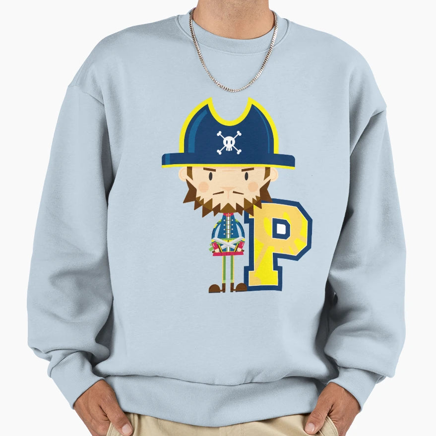 P Is Pirate Educational Illustration Sweatshirt - Custom Art Print Unisex - T-Shirt, Sweatshirt, Hoodie