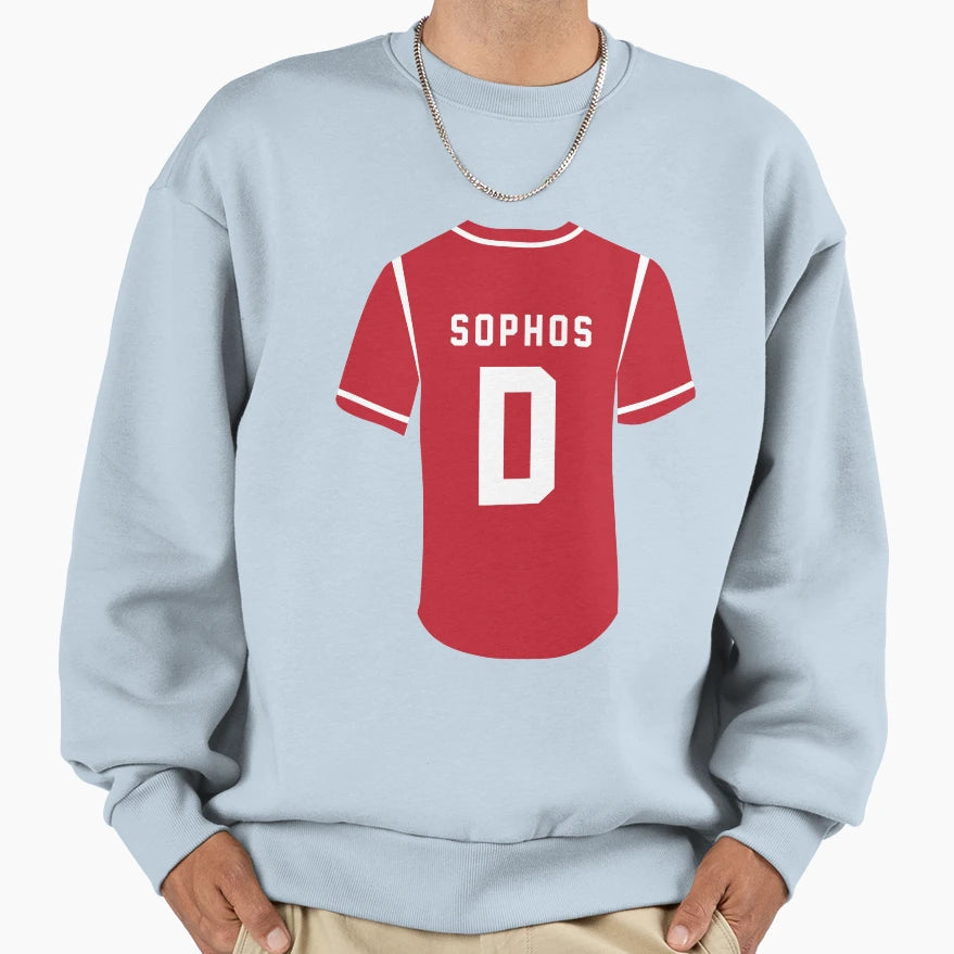 Sophos Red Jersey D Sweatshirt - Unique Graphic for Adults - T-Shirt, Sweatshirt, Hoodie