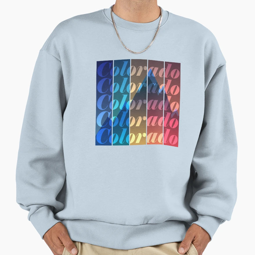 Colorado Rainbow Mountain Sweatshirt - Fun Novelty Design Unisex - T-Shirt, Sweatshirt, Hoodie