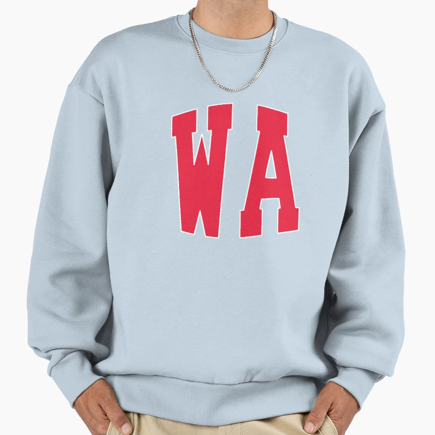 Washington State Abbreviation Sweatshirt - Casual Everyday Wear Men Women - T-Shirt, Sweatshirt, Hoodie