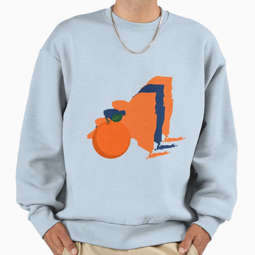New York Border Orange Sweatshirt - Graphic Print Unisex - T-Shirt, Sweatshirt, Hoodie