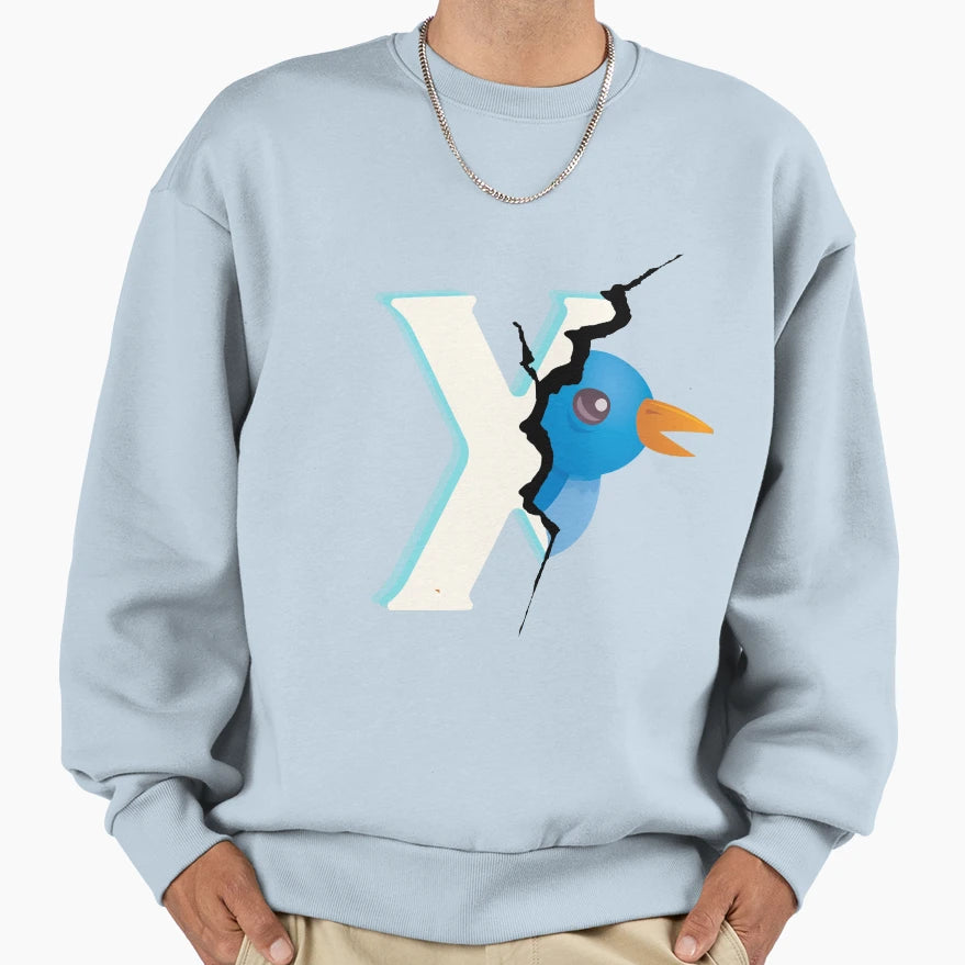 Bird Tweet X Sweatshirt - Aesthetic Graphic Unisex - T-Shirt, Sweatshirt, Hoodie