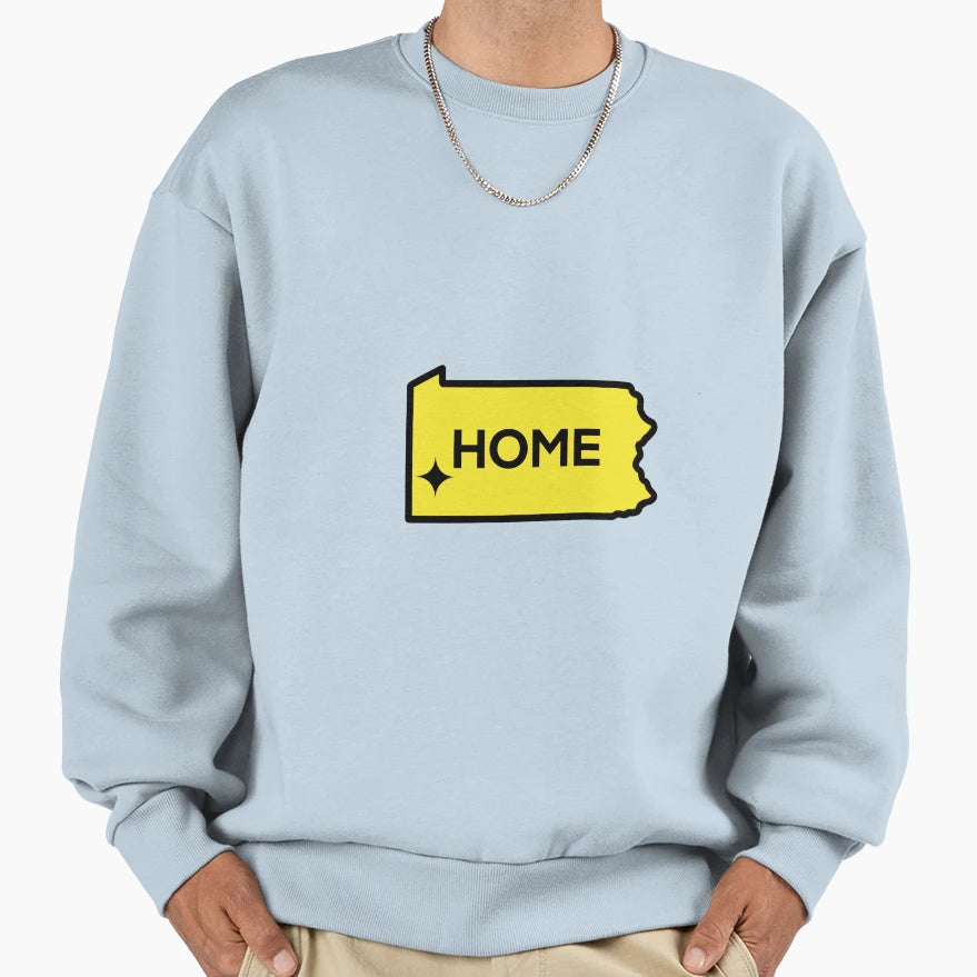 Pittsburgh Home Sweatshirt - Trendy Graphic Men Women - T-Shirt, Sweatshirt, Hoodie