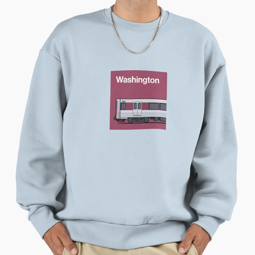 Washington 3000 Series Maroon Sweatshirt - Aesthetic Graphic for Adults - T-Shirt, Sweatshirt, Hoodie