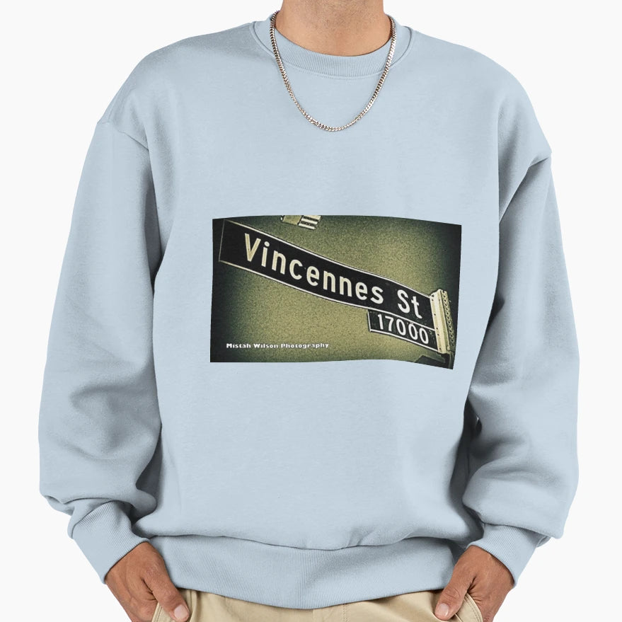 Vincennes Street Los Angeles Sfv Sweatshirt - Minimalist Print for Adults - T-Shirt, Sweatshirt, Hoodie