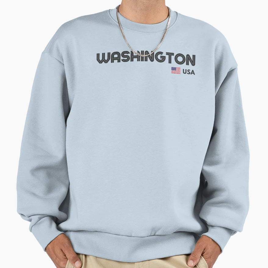 Washington Usa Sweatshirt - Aesthetic Graphic Unisex - T-Shirt, Sweatshirt, Hoodie