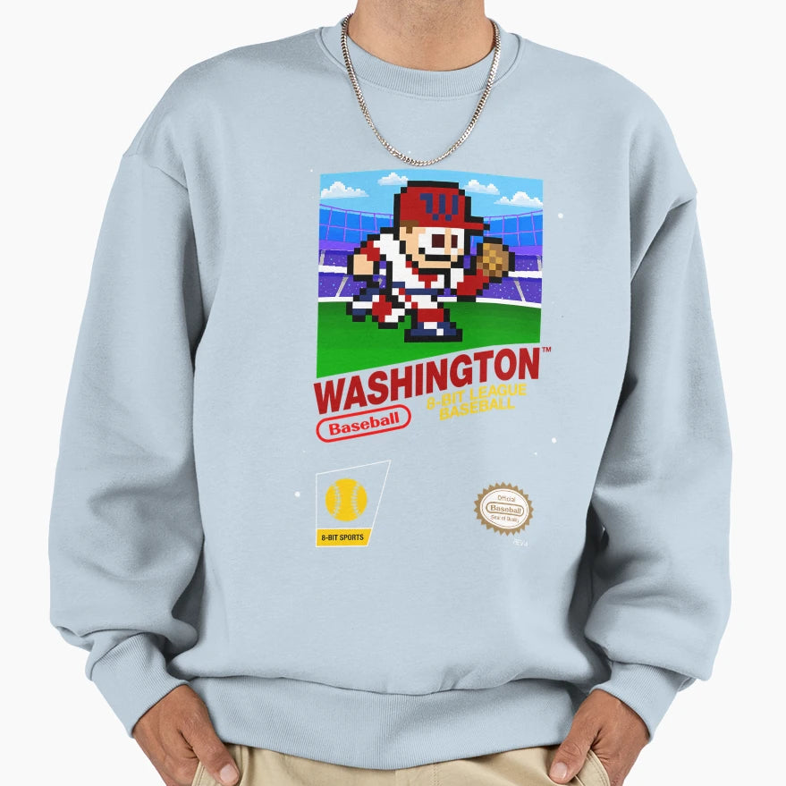 Washington 8Bit Videogame Cart Sweatshirt - Casual Everyday Wear Men Women - T-Shirt, Sweatshirt, Hoodie