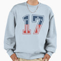 Number 17 Usa Sweatshirt - Graphic Print for Adults - T-Shirt, Sweatshirt, Hoodie