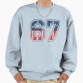 Number 67 Usa Sweatshirt - Minimalist Print Men Women - T-Shirt, Sweatshirt, Hoodie