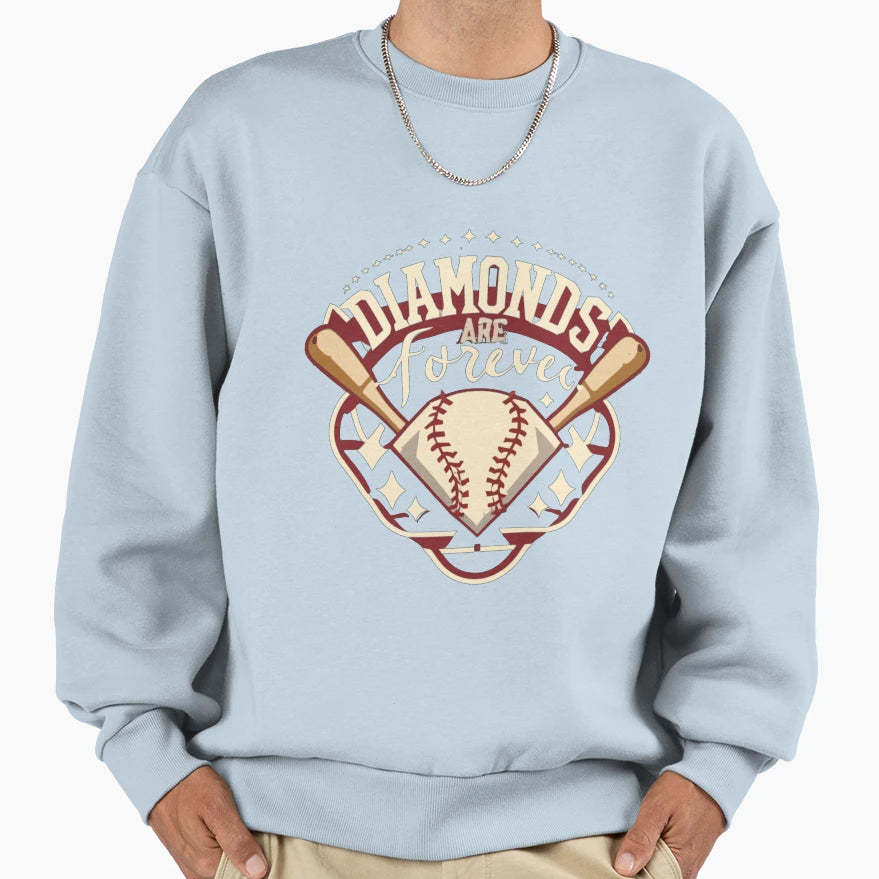 Diamonds Are Forever Baseball Lovers Sweatshirt - Novelty Apparel Unisex - T-Shirt, Sweatshirt, Hoodie
