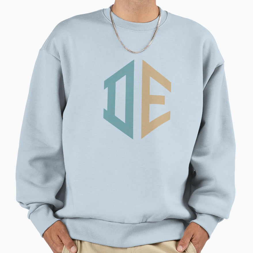 Delaware State Abbreviation Sweatshirt - Graphic Print Men Women - T-Shirt, Sweatshirt, Hoodie