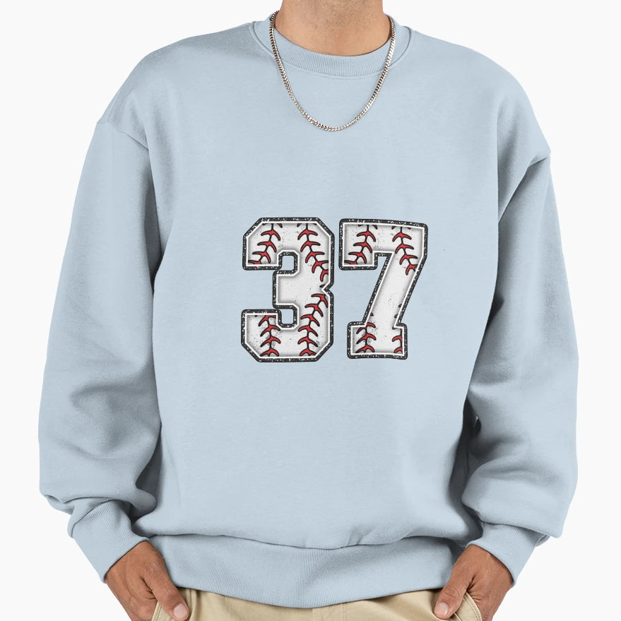Baseball Number 37 Sweatshirt - Fun Novelty Design Men Women - T-Shirt, Sweatshirt, Hoodie