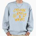 Catchin Rays Waves Sweatshirt - Aesthetic Graphic for Adults - T-Shirt, Sweatshirt, Hoodie